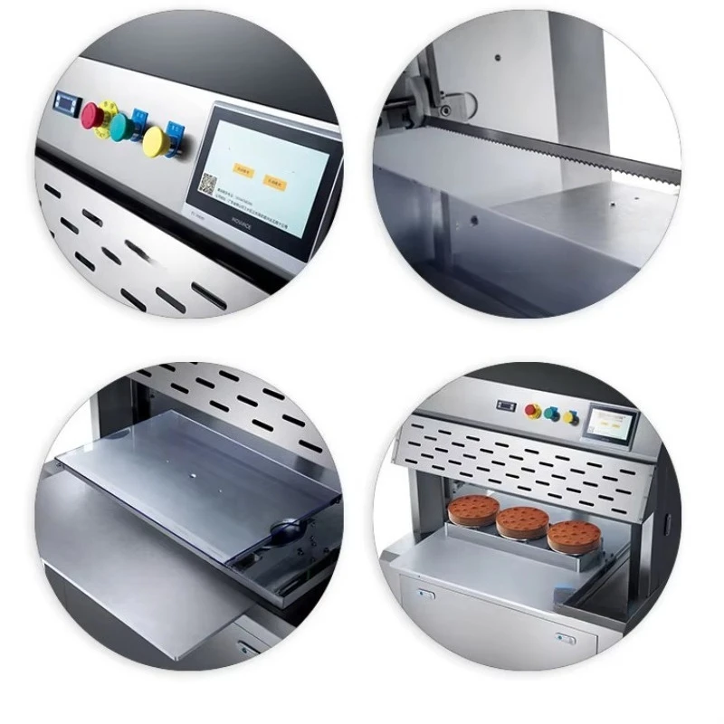 Automatic Cake Cutting Machine Precision Slicer Heating Blade for Square Rectangular Cheese Roll Cake Custom