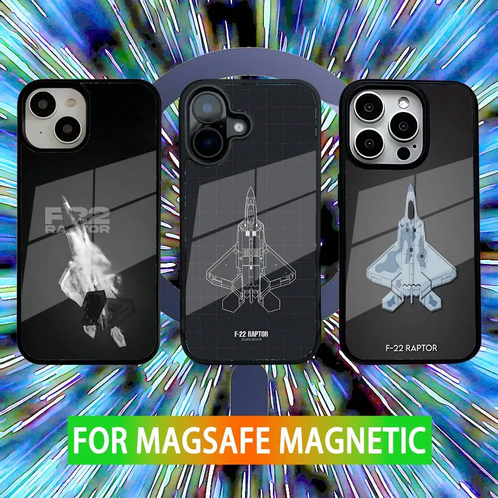 

Чехол для телефона Fighter Plane F-22 Raptor для iPhone 16,15,14,13,12,11, Pro, Max, Plus, Mini, SE, новая магнитная беспроводная зарядка Magsafe