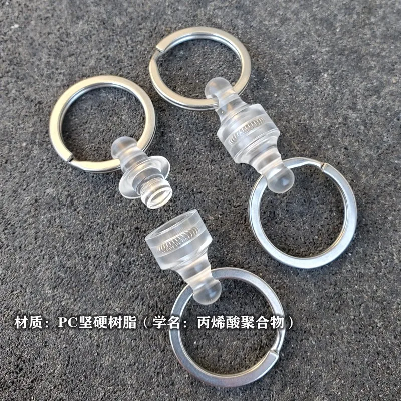 Imagem -05 - Duplo Quick Release Edc Key Ring Ultrem Pei pc Spring pc