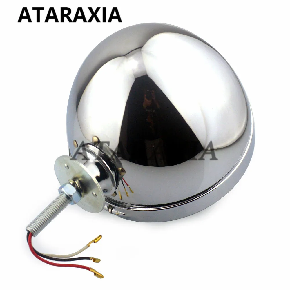 7" Motorcycle Headlight Headlamp Bottom Mount For HarleyCruiser Chopper Cafe Racer Bobber Custom Universal Custom view 5