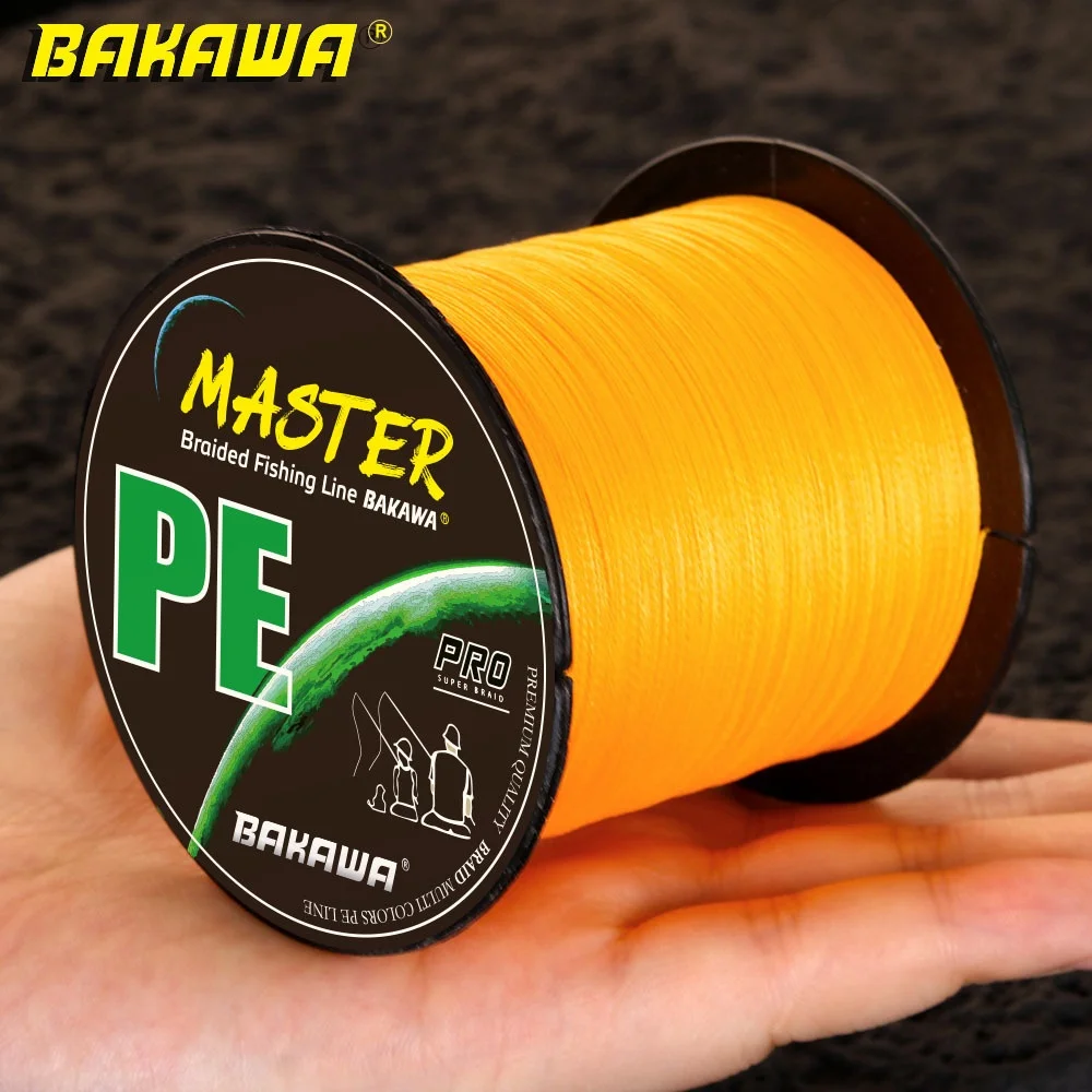 BAKAWA X4 Stränge Geflochtene Angelschnur 500m 10lb 12lb 20lb 30lb 40lb Multifilament Geflechtschnur X4 PE-Schnur Angelzubehör Neu