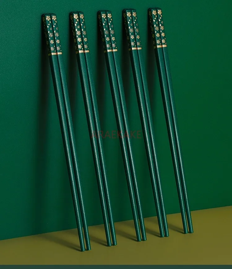 عيدان تناول الطعام - عيدان تناول الطعام الأنيقة والجديدة على الطراز المنزلي - مضادة للبكتيريا والفطريات ومقاومة لدرجات الحرارة العالية