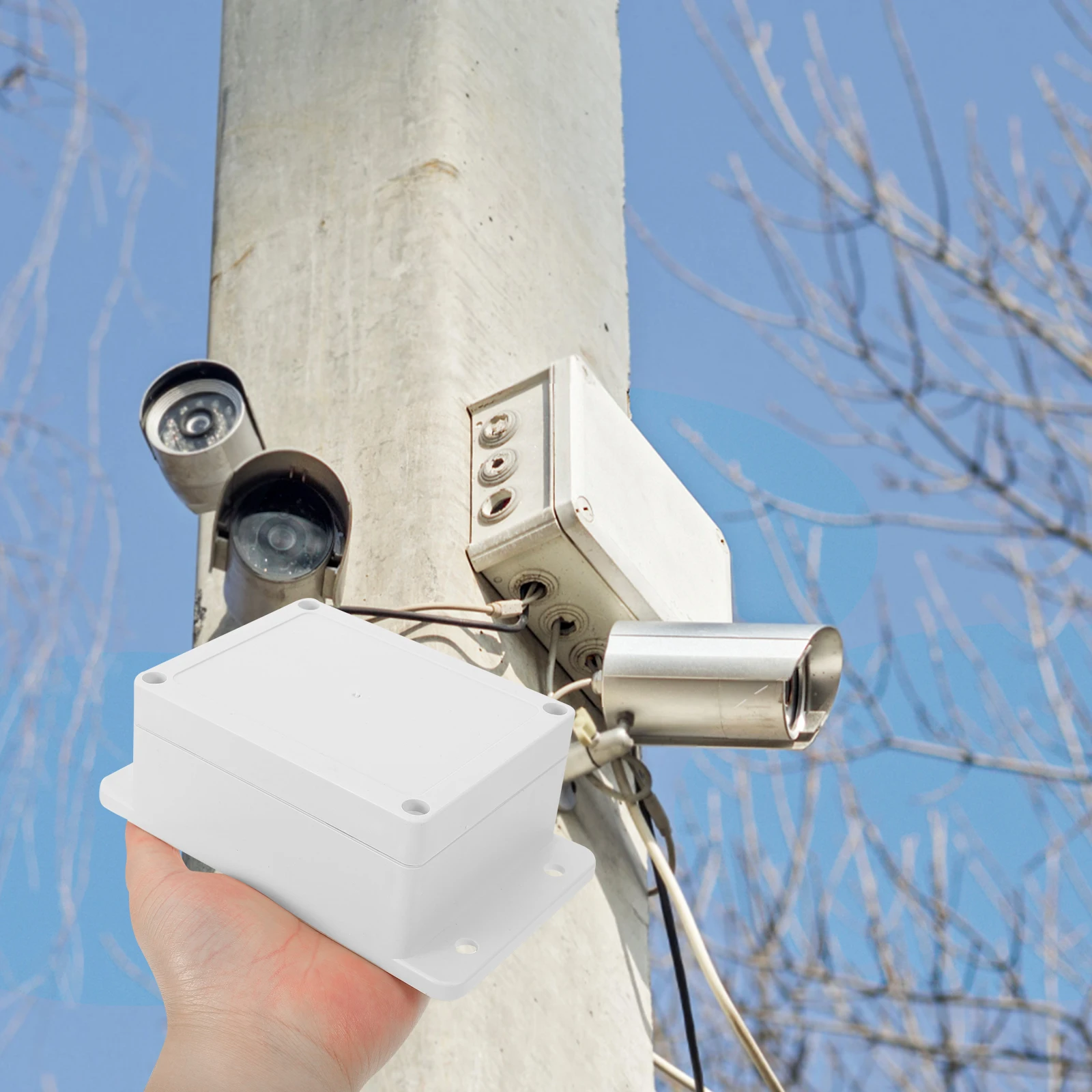 

Case Outdoor Monitor Terminal Box Waterproof Electrical Junction Boxes Plastic ABS Flame Retardant Thick Ear