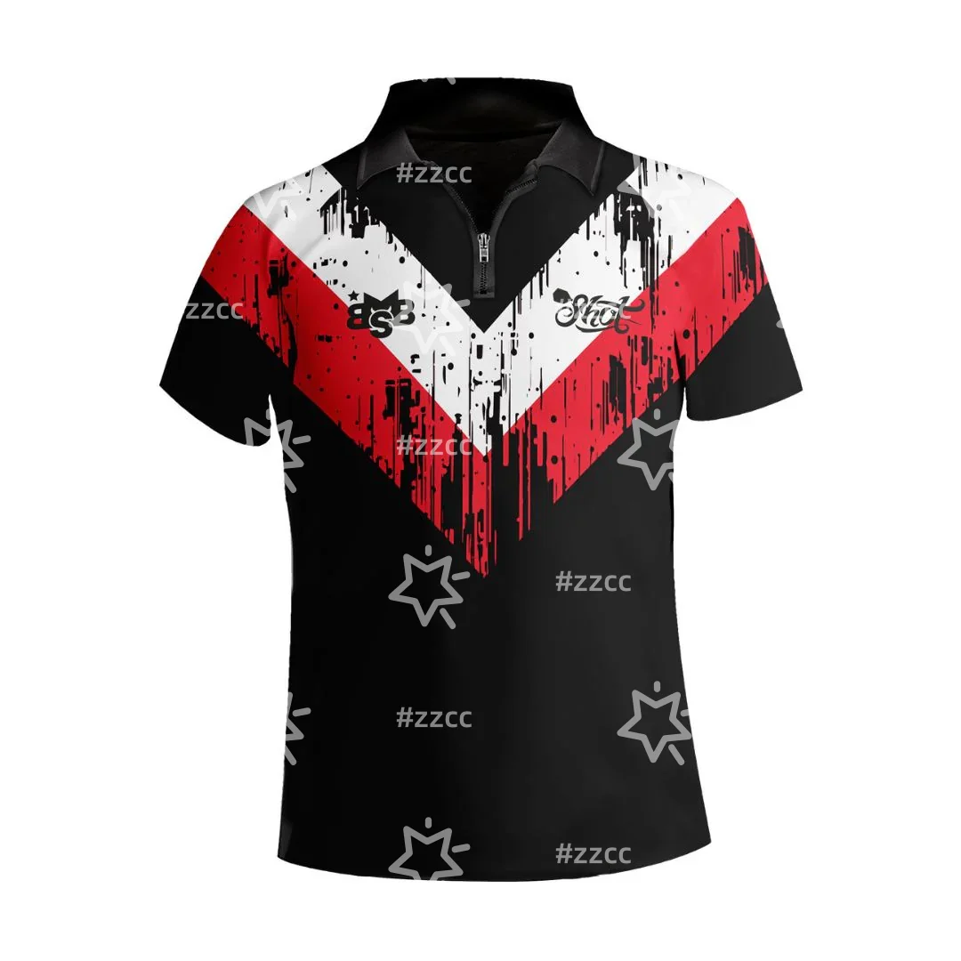 Michael Smith Dart Shirt Dart Zipper Polo Shirt Autumn Sports Dry Quickly Men's T-Shirt Children's Clothing Tee Y2k Woman