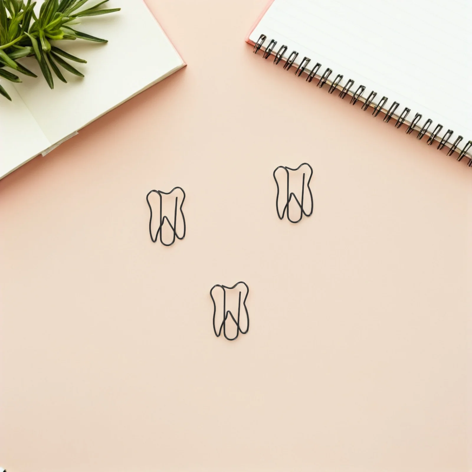 100Pcs Black Paper Clips Tooth Design Strong Hold File Fasteners for Home Workstation Memo Binder Bookmark Craft Kids Students