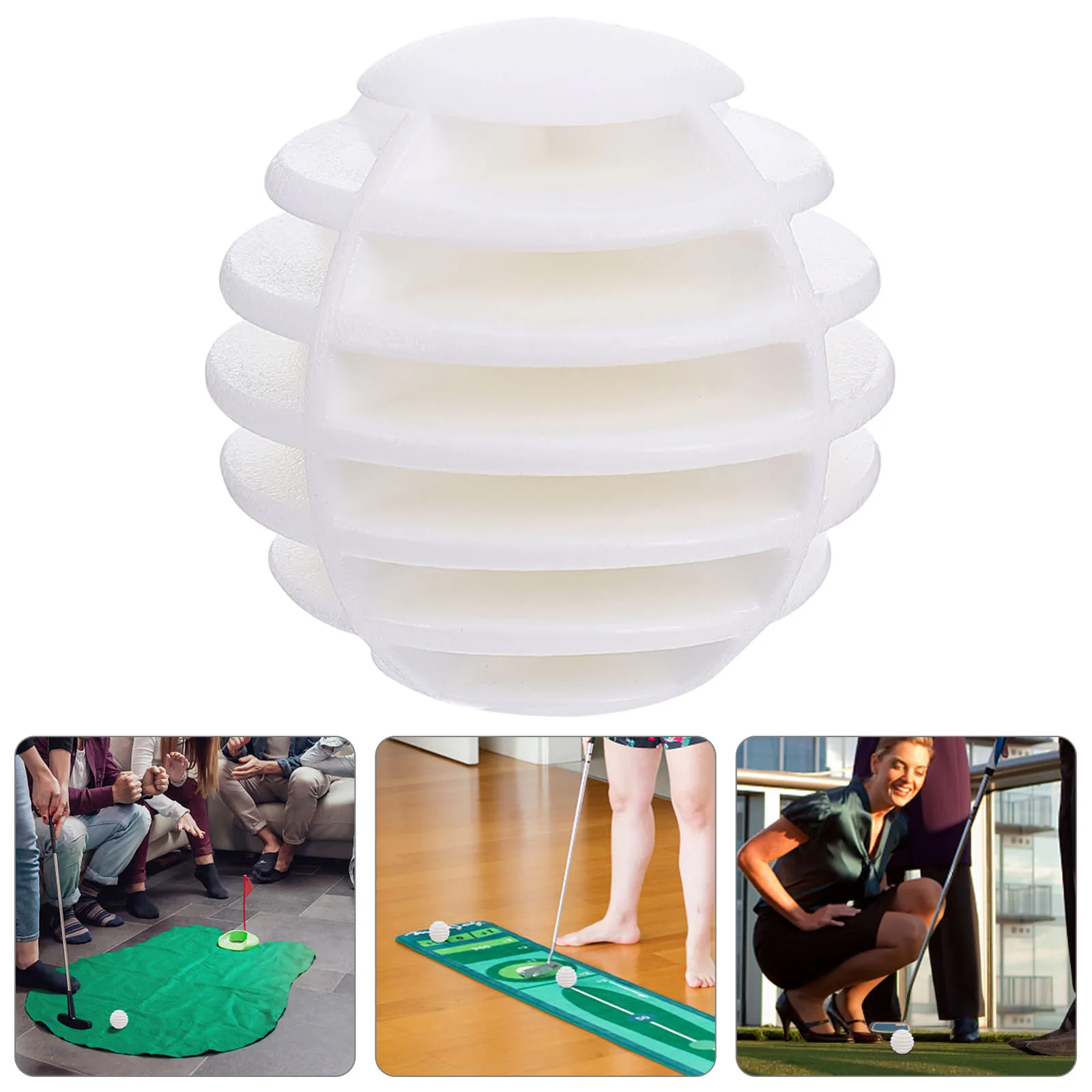 

10pcs Golf Practice 3.5Cm Synthetic Rubber Indoor Training Ball For Kids Lightweight Durable Elastic Ball For Indoor
