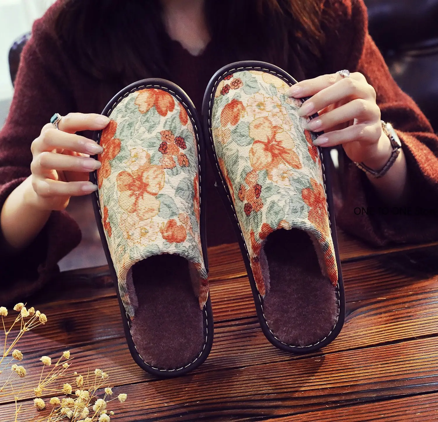 2026 زوجين أربعة مواسم المنزل داخلي صامت وكتم نسيج القطن الخالص وحيد نعل ناعم غير ضار شبشب أرضيات من الخشب الصلب #6