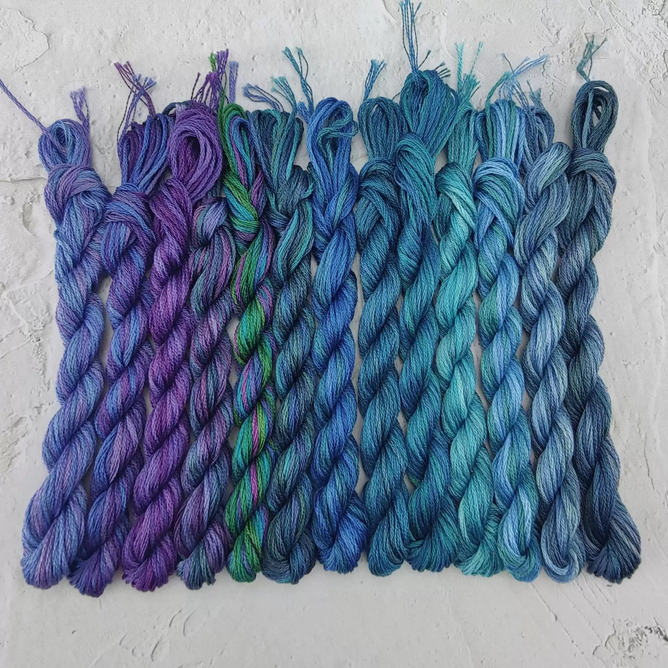 

13 шт./пакет, чистая хлопковая нить для вышивки крестиком, градиентная вышивка, швейная нить