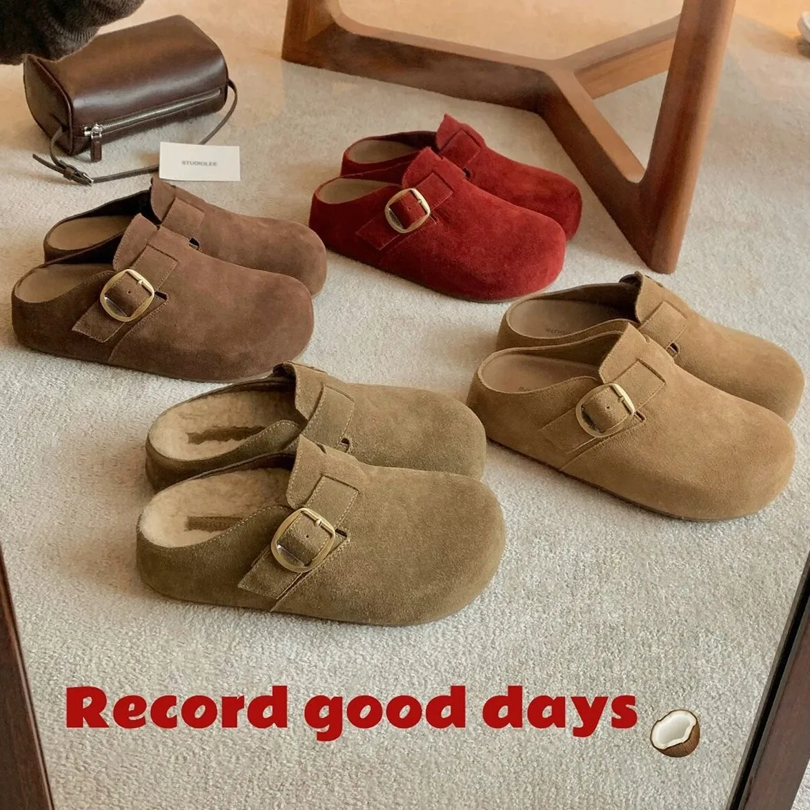 

Boken/женская обувь без шнуровки, новые весенние винтажные удобные полутапочки на толстой подошве, повседневные уличные тапочки с резиновой подошвой