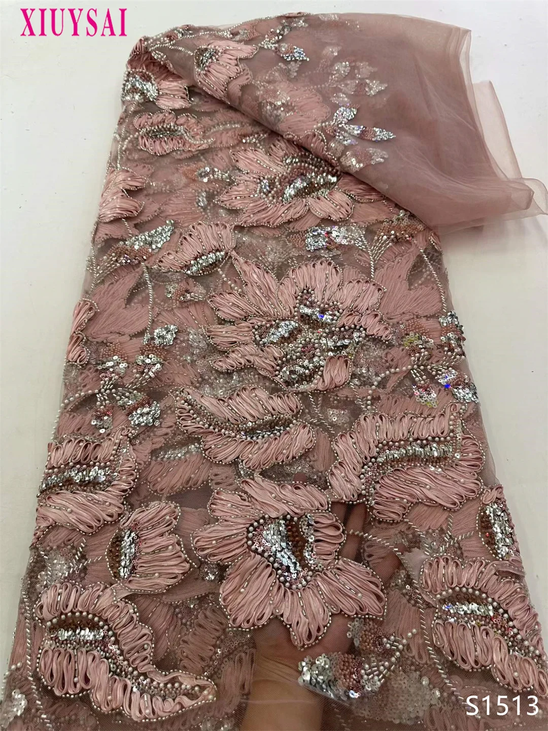 

Роскошная нигерийская африканская ткань с бисером и высококачественной вышивкой пайетками для пошива платьев во французском стиле