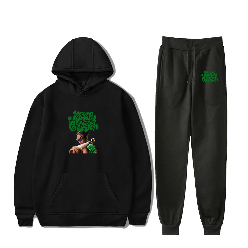 GF Nina Chuba Clássico Gráfico Moletom Com Capuz Calças Jogger Conjuntos de Duas Peças Moletons + Calça de Moletom Masculino Feminino Conjunto 2025 Ar