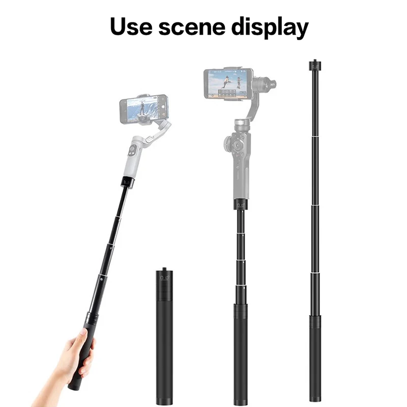 73CM Portable Selfie Stick Adjustable Extension Rod For Action Camera Microphone Stand Camera Monopod Support Durable