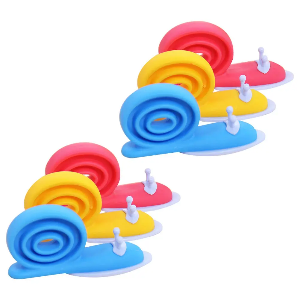 6Pcs Snail Animal Door Stopper High-Quality Tpe Flexible Door Stop Wedge for Home Office Safety Decor Stylish Non-Slip