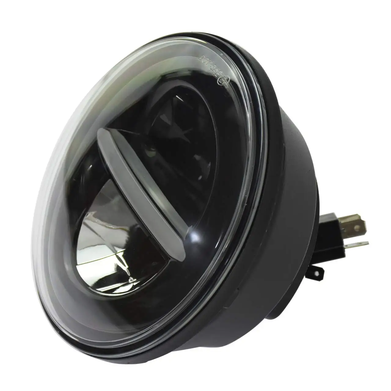 Motorcycle Headlight 5.75 Inch Round LED Headlight Assembly with DRL Fit for Harley Dyna/FXD/FXDL...