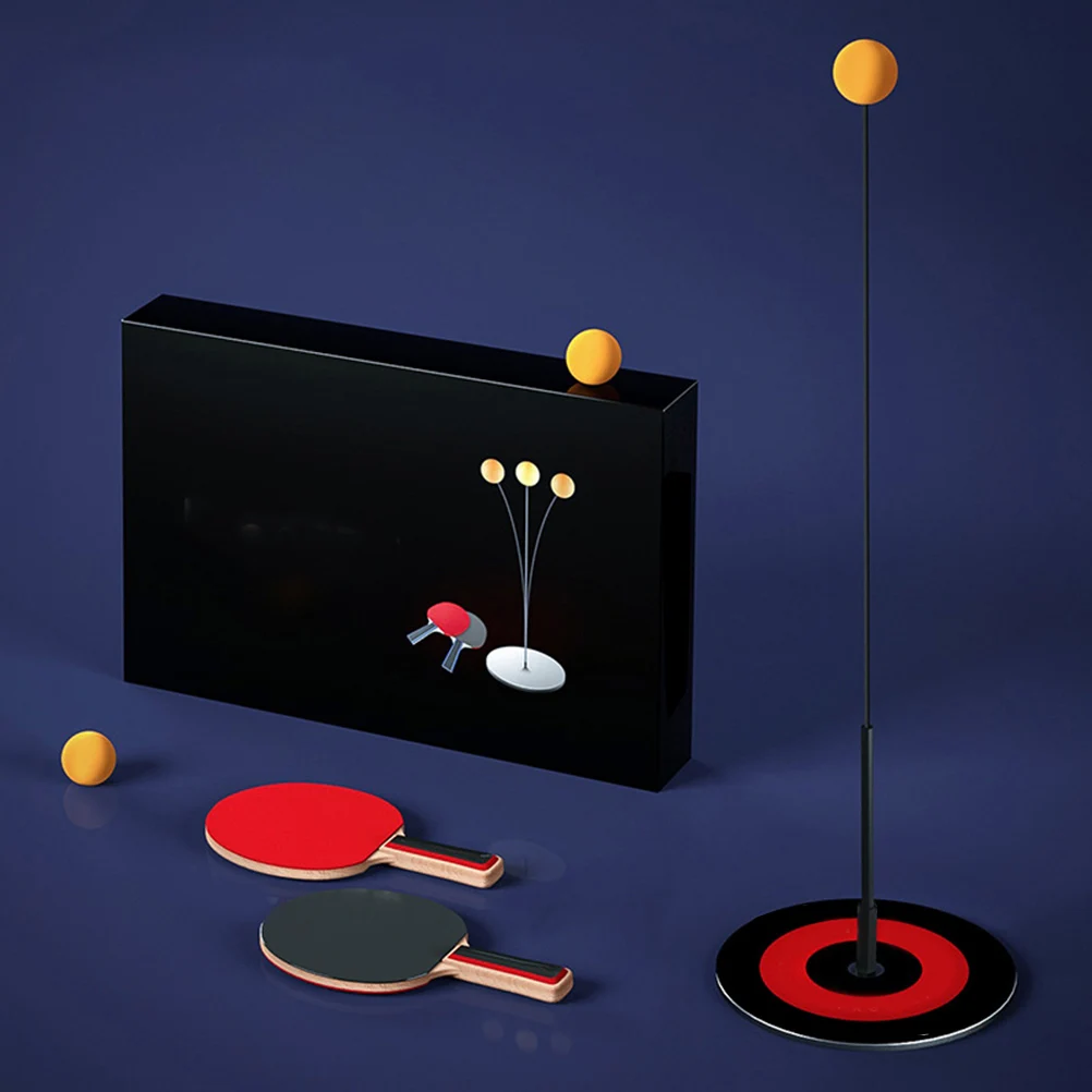 

1 комплект, 1 комплект, тренажер для настольного тенниса, эластичное устройство для тренировок для взрослых, 1,1 м, с ракеткой, прочный, удобный, удобный для переноски