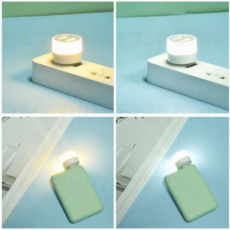 Mini 2 USB DC port Plug Lamp LED Night Light 5V 1W Eye Protection Book reading for Computer Mobile Power Charging U26