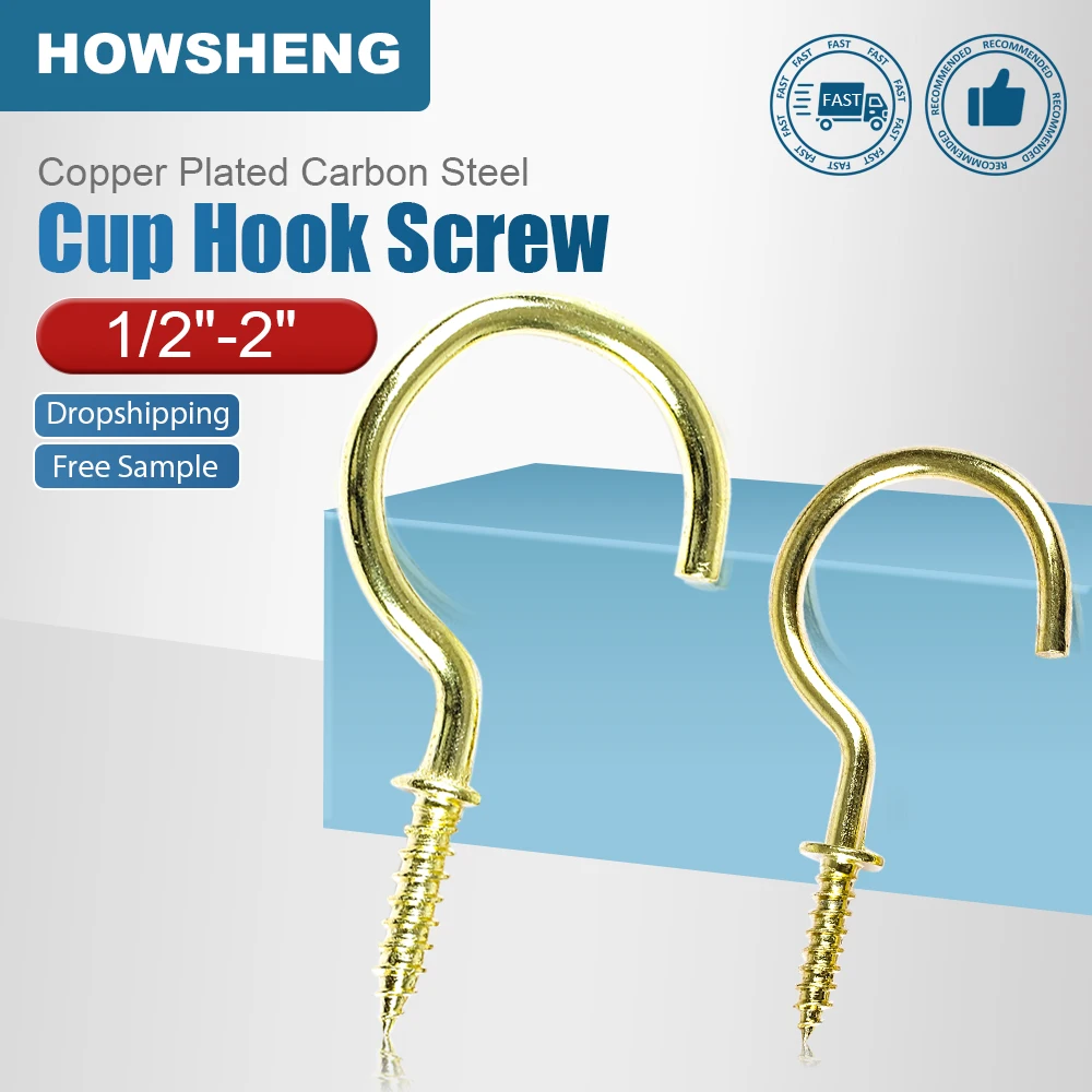 HOWSHENG Shouldered Cup Hook Screw 1/2