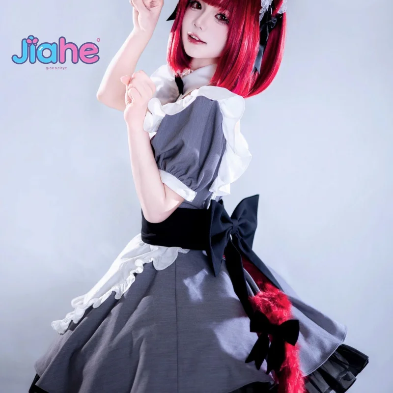 Disfraz de Anime Arima Kana OSHI NO KO, disfraz de Halloween, Carnaval, dulce vestido de sirvienta, accesorios para la cabeza, uniforme de mujer Lolita