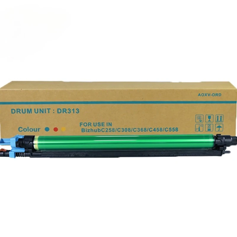 DR313 Drum Unit for Konica Minolta C258 C308 C368 C458 C558 C658 A7U40RD Black 75K A7U40TD CMY 75K