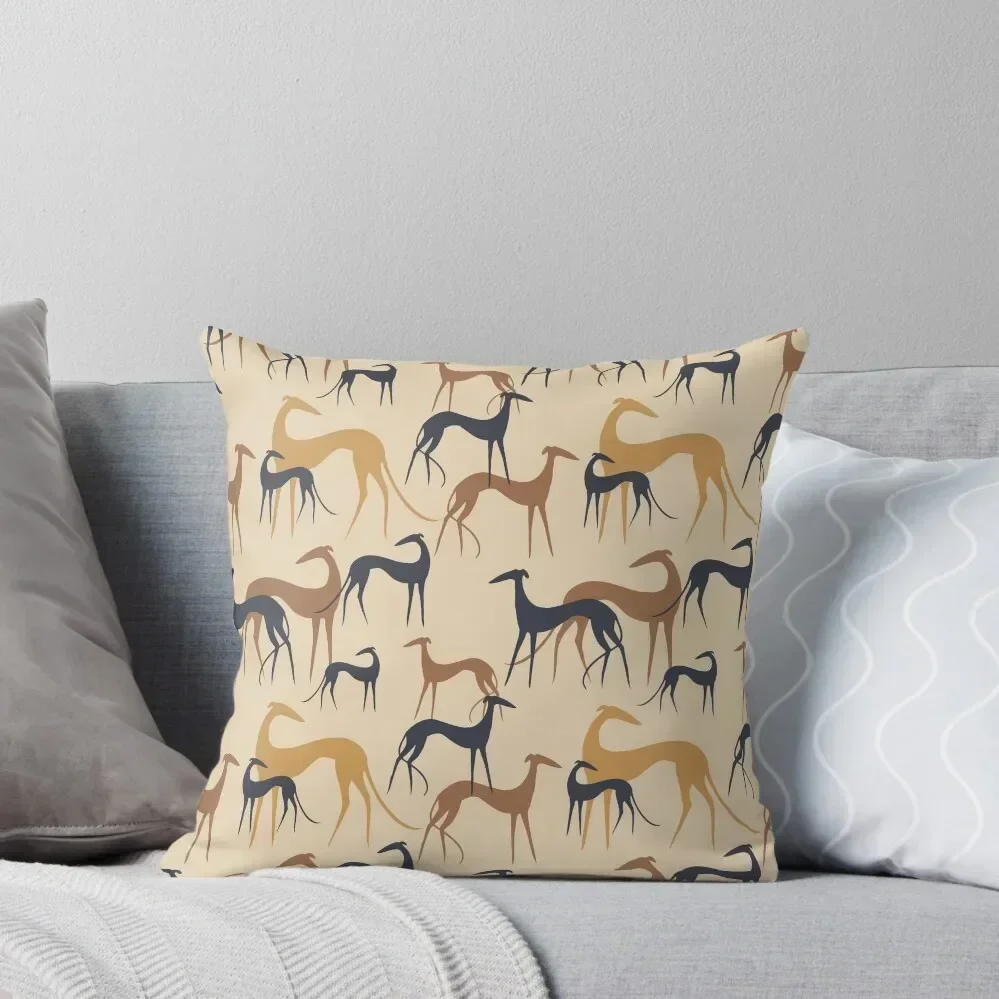 

Galgos in brown Throw Throw Pillow Sitting Cushion Sofa Cushions pillow