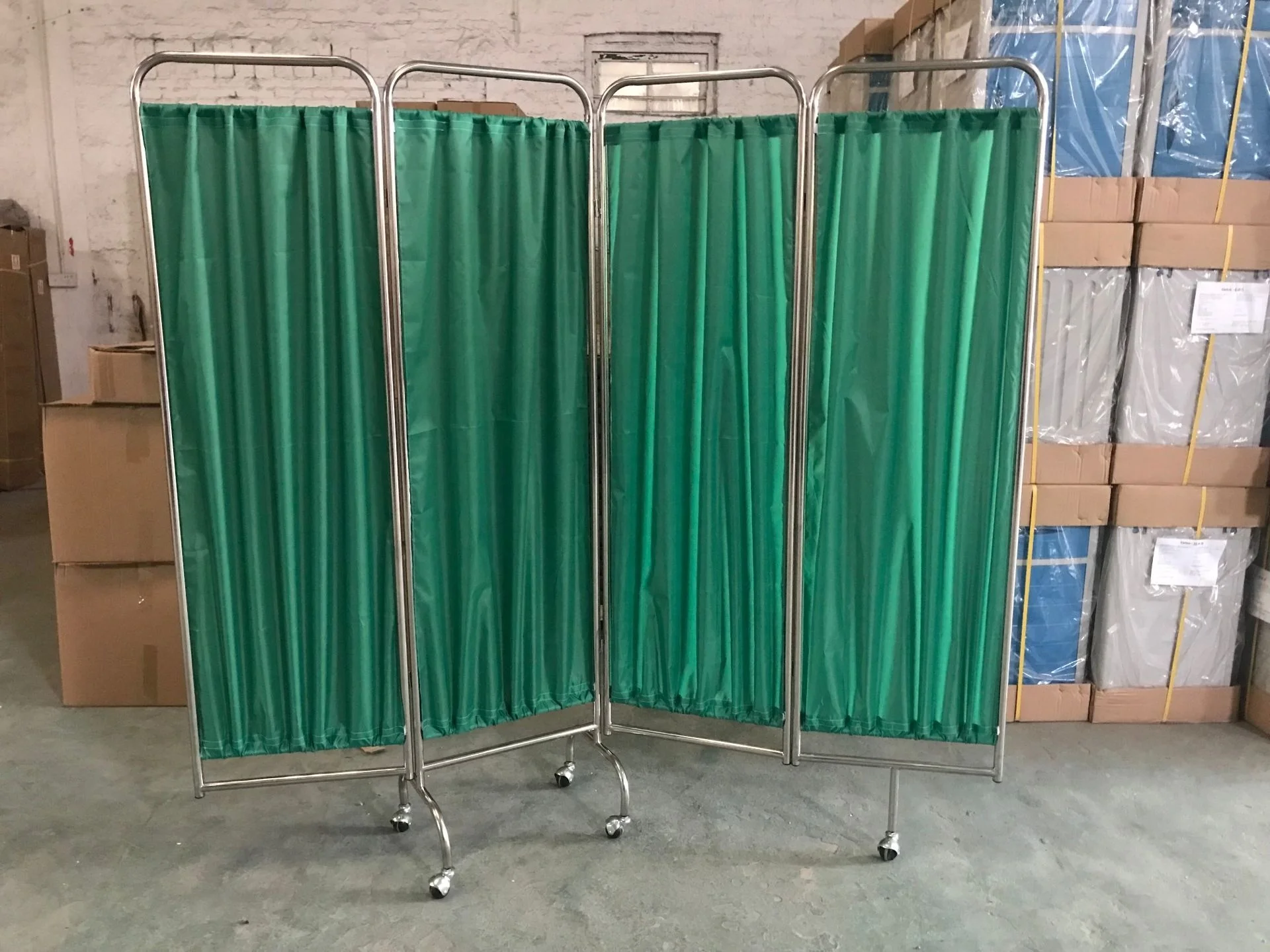 Wholesale Durable 4 Folding Medical Hospital Bedside Ward Screen