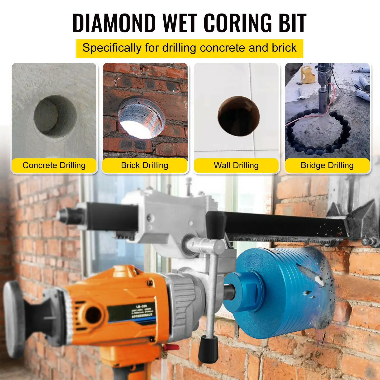 VEVOR Core Drill Bit Diamond Dry Wet Coring Pilot Bit Blade  5/8\