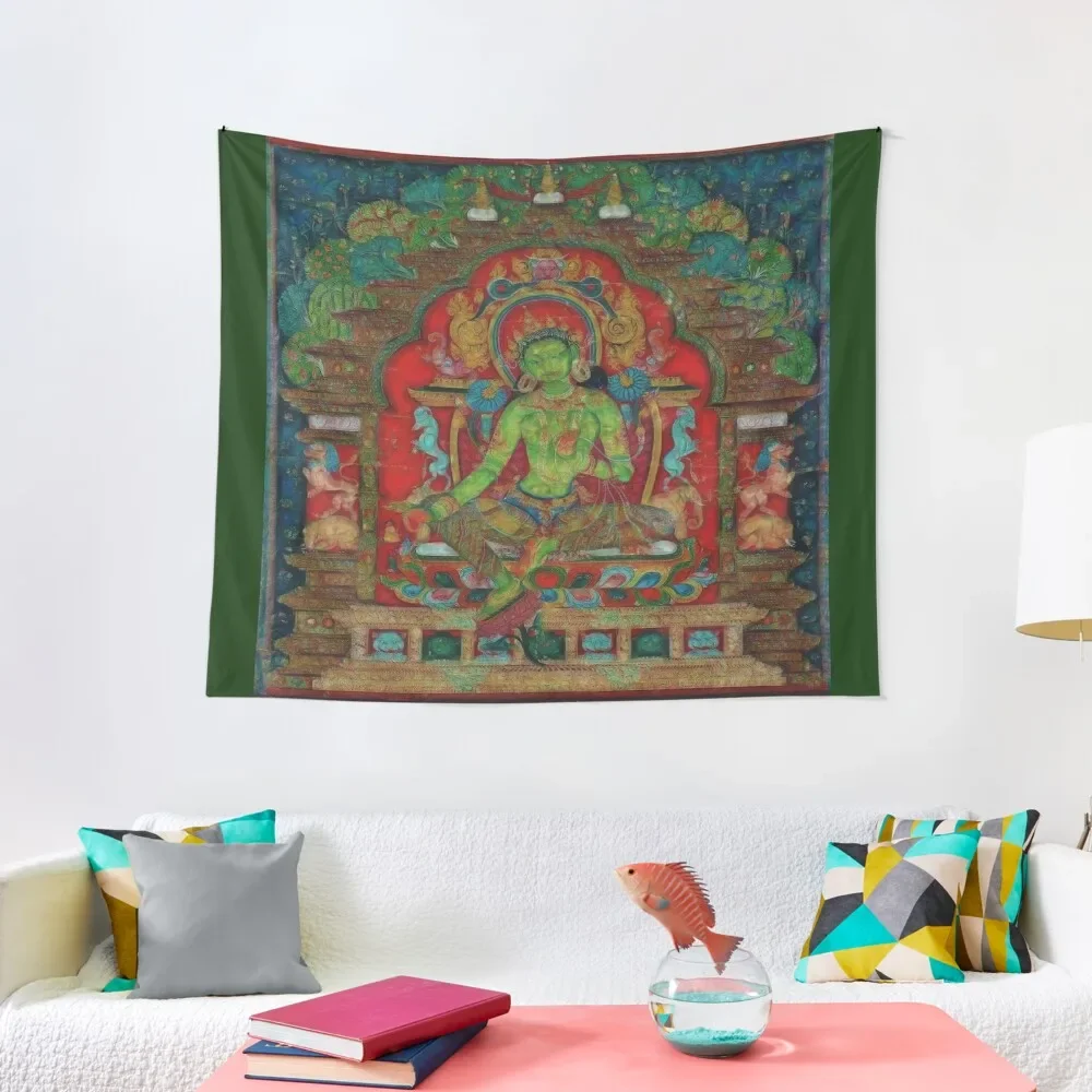 

Green Tara Tapestry Room Decorations Things To The Room Decoration Room Decoration For Home Tapestry