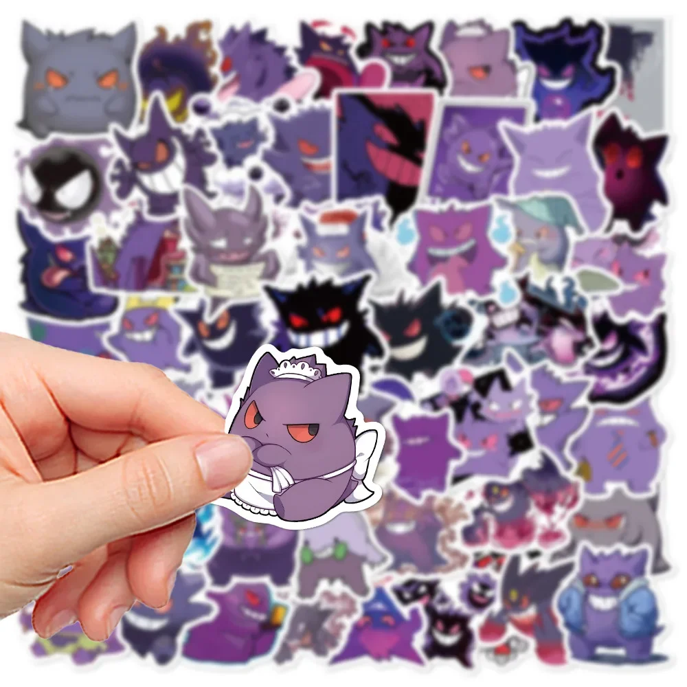55PCS Anime Pokémon Kawaii Gengar Sticker Leuke Cartoon Graffiti DIY Laptop Water Cup Telefoon Case Waterdichte Sticker Kinderen Speelgoed Geschenken