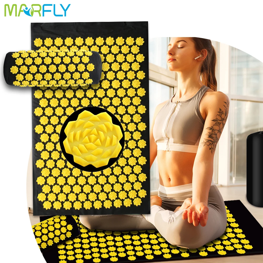 Acupressure Mat Kuznetsov's Applicator Yoga Mats Cushion Sensi Massage Body Pillow Foot Massager Mat With Needle Fitness Pilates