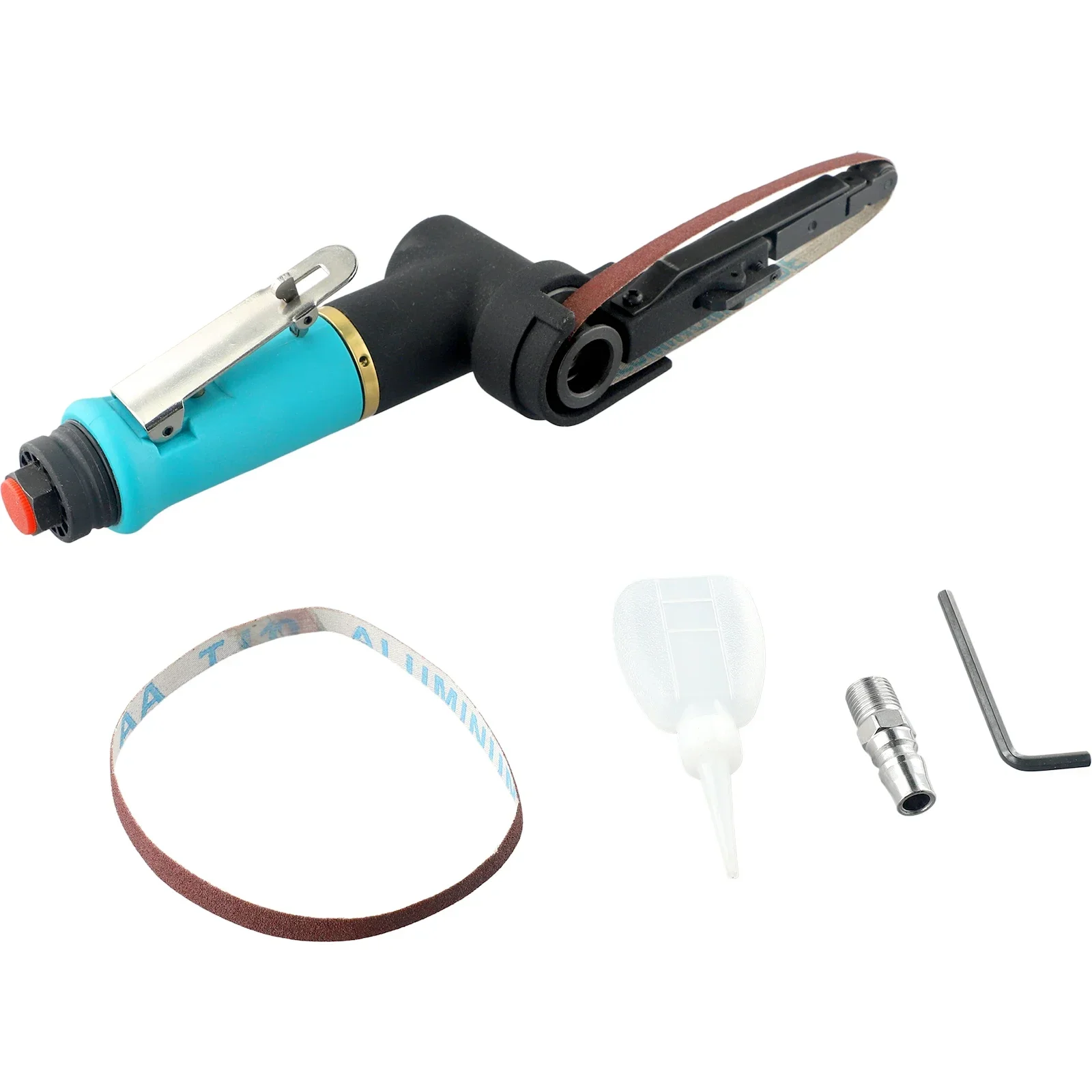 Imagem -05 - Pneumático Lixadeira Belt Lixadeira Air Belt Sander Machine Lixar Belt Adapter Prático 10x330 mm Profissional