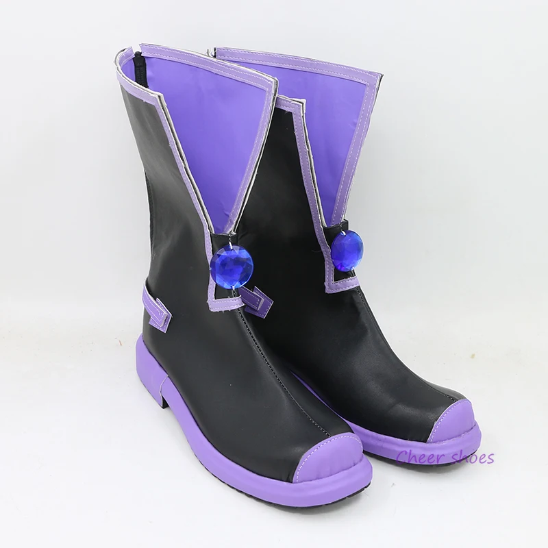 Anime Neptune Purple Heart Hyperdimension Neptunia Cosplay Shoes Comic Halloween Carnival Cosplay Costume Prop Men Boots Cos