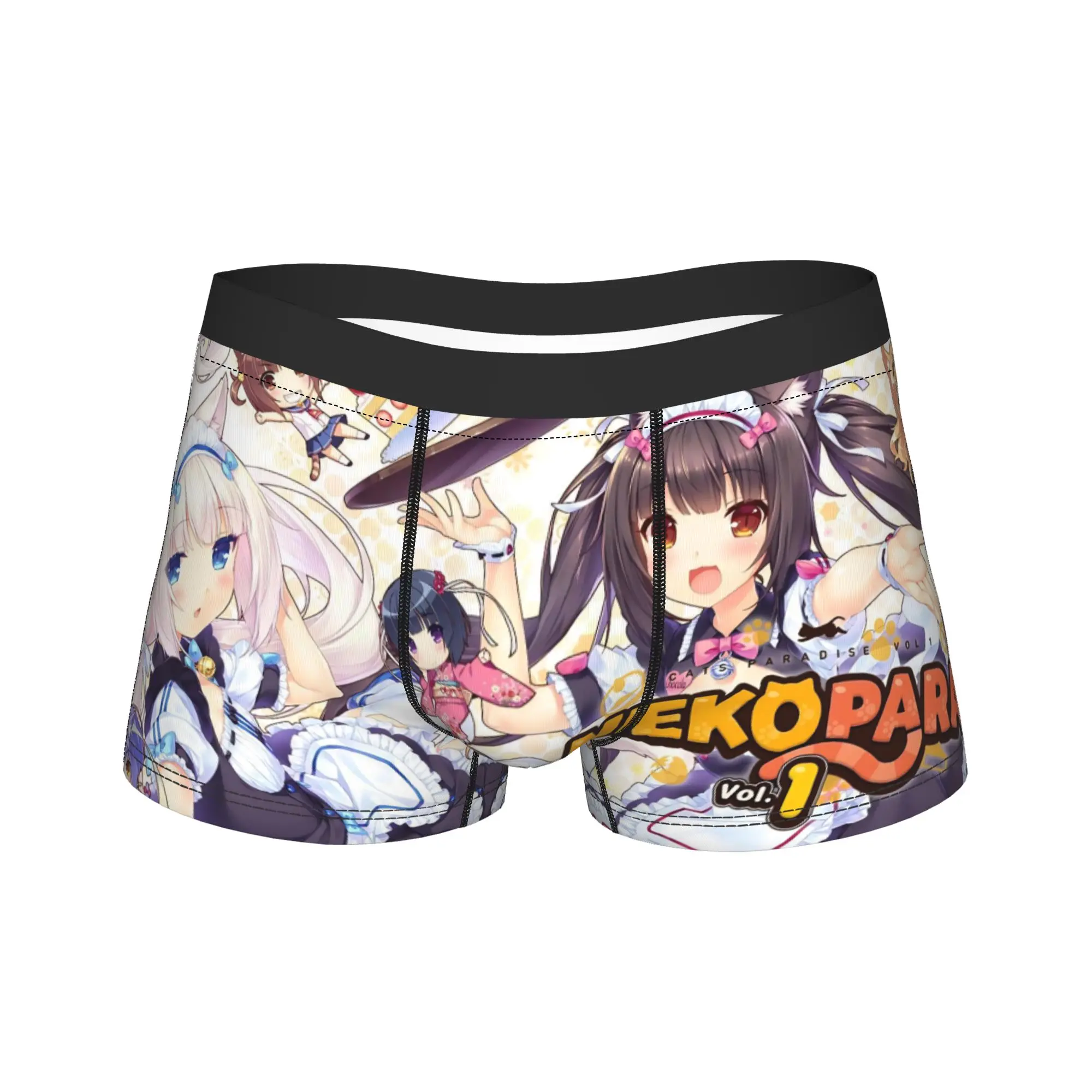 

Men Nekopara Anime Vol.1 Boxer Briefs Shorts Panties Polyester Underwear Homme Funny Plus Size Underpants