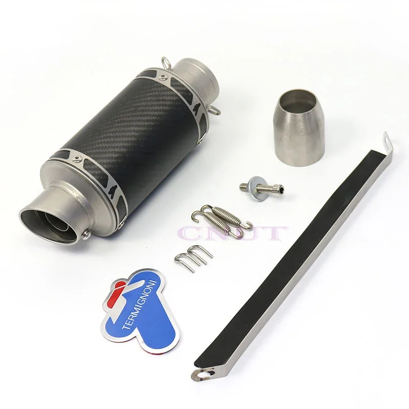 Carbon Fiber Steel 51mm Motorcycle TERMIGNONI Exhaust Modify Motocross Exhaust Muffler for KTM cb650f xj6 mt09 trk502 cbr600rr