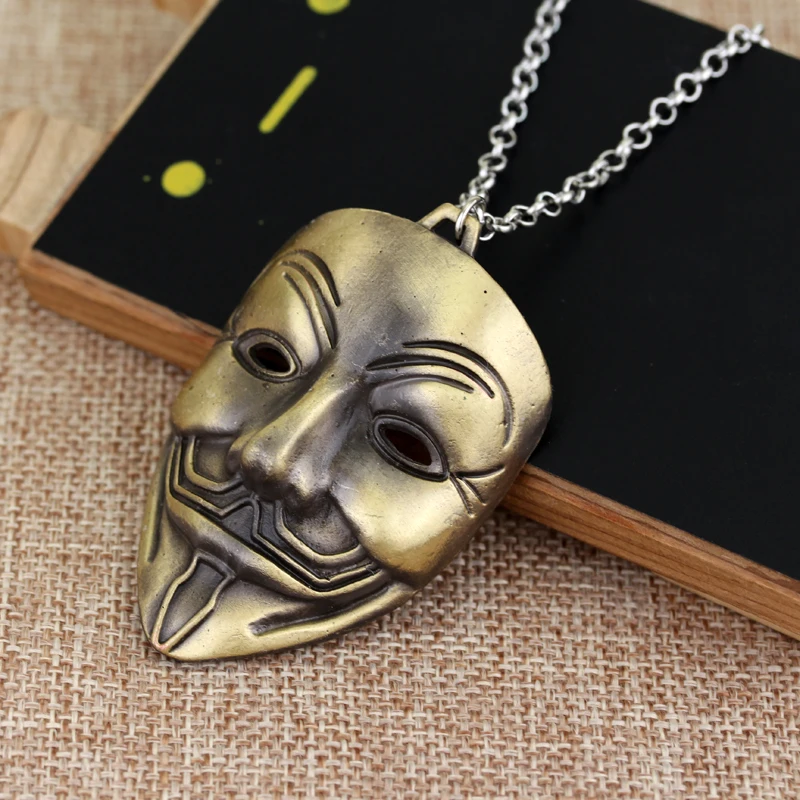 1 Pcs Car Pendant Decoration Mask Man V For Vendetta Rearview Mirror Trim Accessory Hanging Necklace Ornament Gift Car Pendant