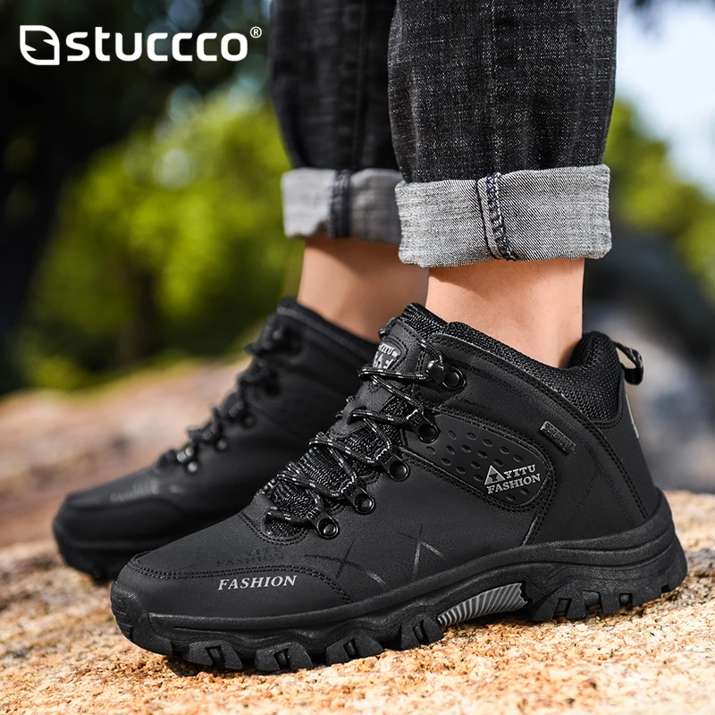 Men Boots Fashion Casual Water Proof Shoes sneakers Boots Men Winter Boot Black Platform Sneakers Mens Safety Shoe Warm Snow Boo