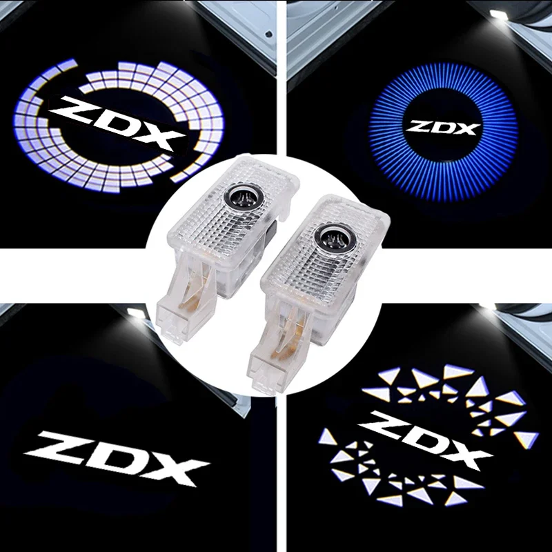 2Pcs Car LED Door Welcome Logo Light for Acura ZDX 2010 2011 2012 2013 Courtesy Projector Ghost Shadow Lamp Auto Accessories