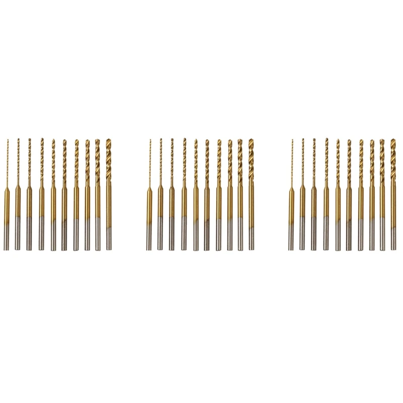 Micro-Twist Drill Bit Set - 30Pcs 0.6Mm-2.2Mm Tiny Drill Bit 2.35 Shank HSS Mini Engraving Drill Bits Hole Drilling Tool