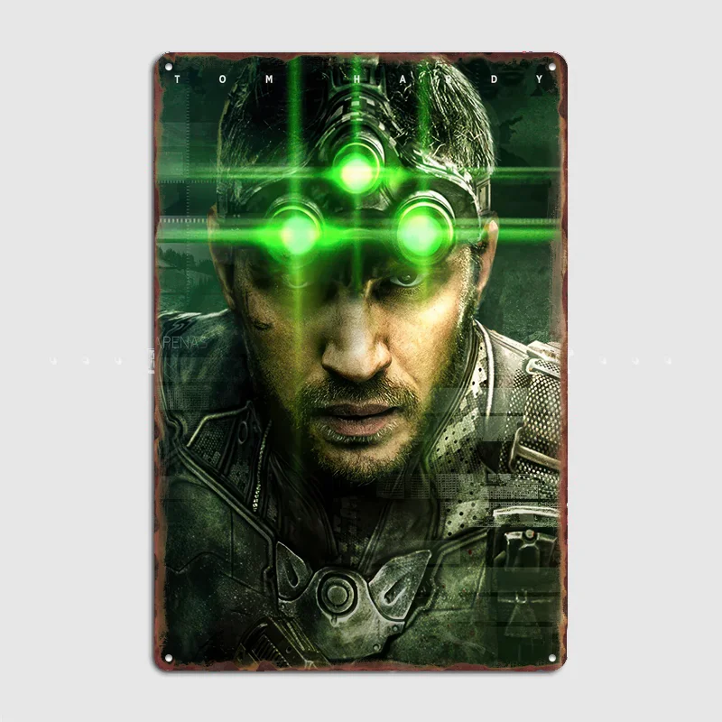 Tom Hardy as Sam Fisher Poster Metal Sign Life Wall Custom Bedroom Indoor Home Wall Decor Posters Room Decoration