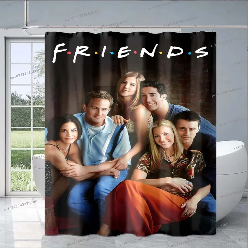 Friends Classics TV Shower Curtain Movie Cartoon Shower Curtain Adult Bathroom Fashion Decorative Shower Curtain Birthday Gift