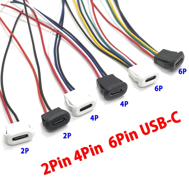 1 SZTUK Złącze USB typu C żeńskie typu C z klamrą na kartę 3A Wysokoprądowe gniazdo szybkiego ładowania USB-C Gniazdo wtykowe ładowarki