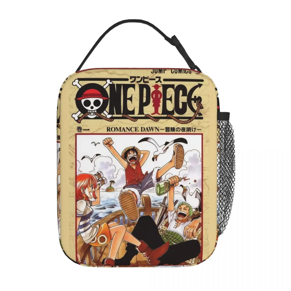 

Luffy Anime Insulated Lunch Bags High Capacity Japan Manga Reusable Thermal Bag Tote Lunch Box Work Picnic Men Women