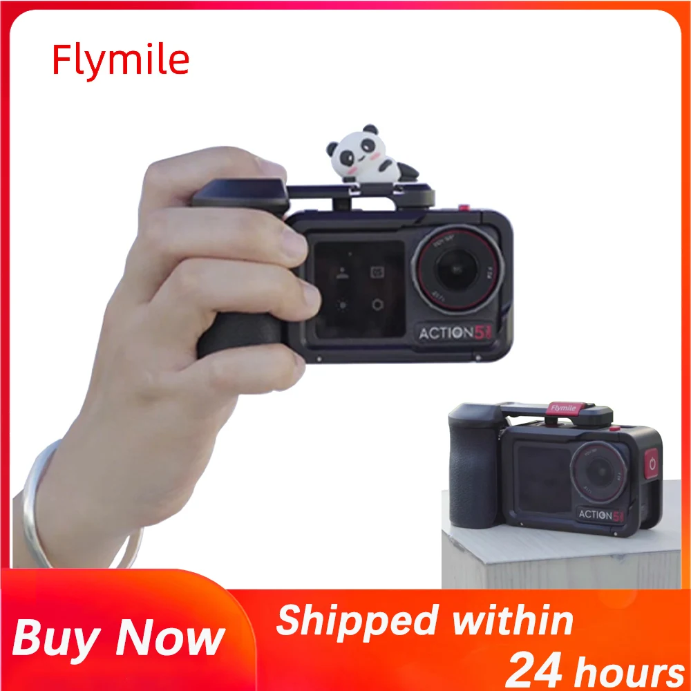 

Flymile Camera Grip for DJI Action 5 Pro 4 3,Xplorer Grip,Camera Cage & Grip Combo Mount, Action Camera Photography Accessories
