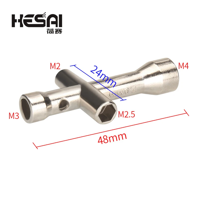 E3D V6 Nozzle Mini Spanner M2 M2.5 M3 M4 Screw Nut Hexagonal Cross 7mm Wrench Sleeve Socket Maintenance Model Car Wheel Tool