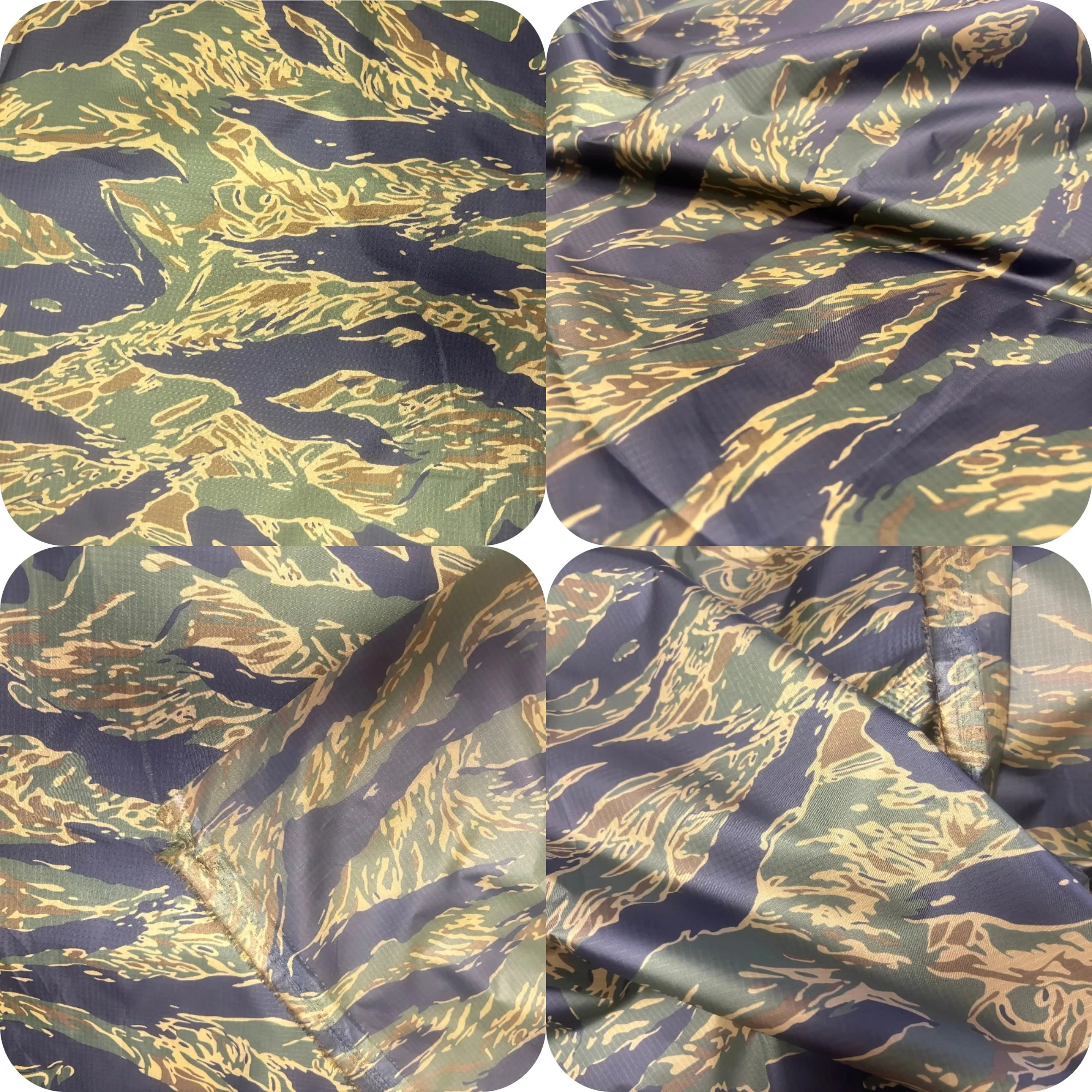 

210T Nylon Green Blue Desert Tiger Stripe Camouflage Fabric Taffeta PU Waterproof Cloth DIY Raincoat Tent Shower Curtain Canopy