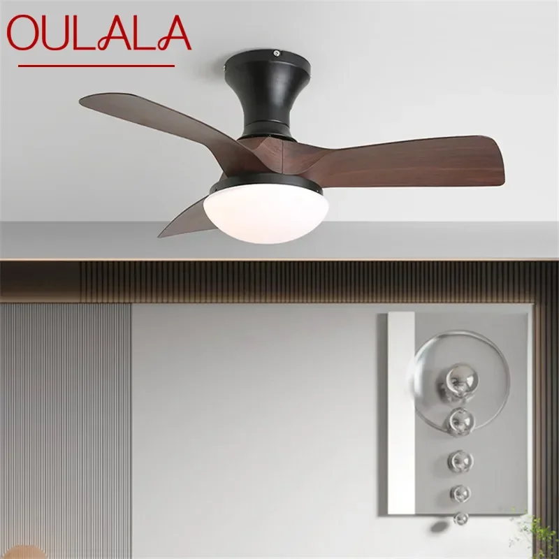 

OULALA Modern Fan Light LED Luxury Living Room Restaurant Bedroom Children's Room Ceiling Fan Light Remote Electric Fan Light