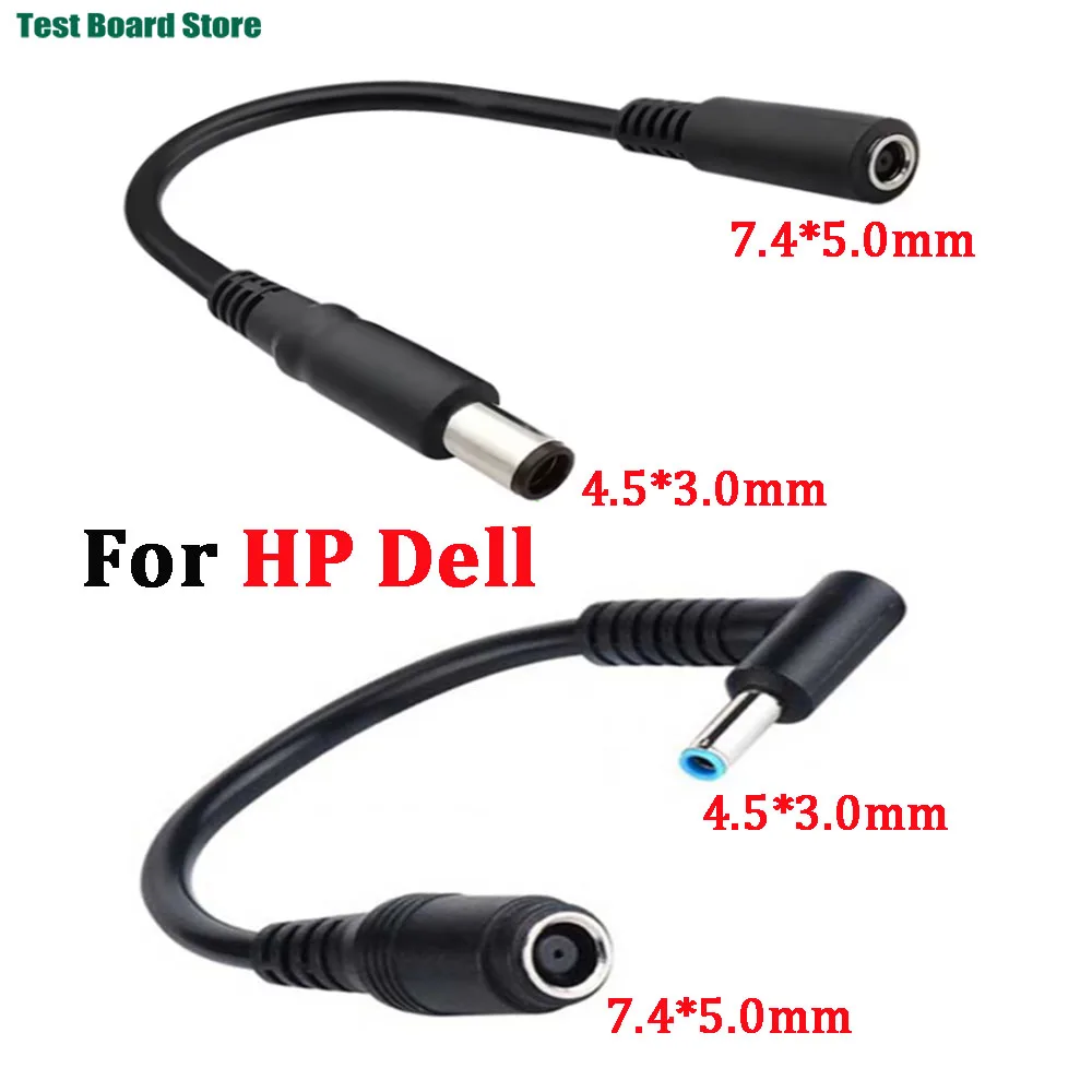 

1pcs 7.4x5.0mm to 4.5x3.0mm DC Power Charger Converter Great Replacement DC Adapter Connector Cable For HP Dell Blue Tips