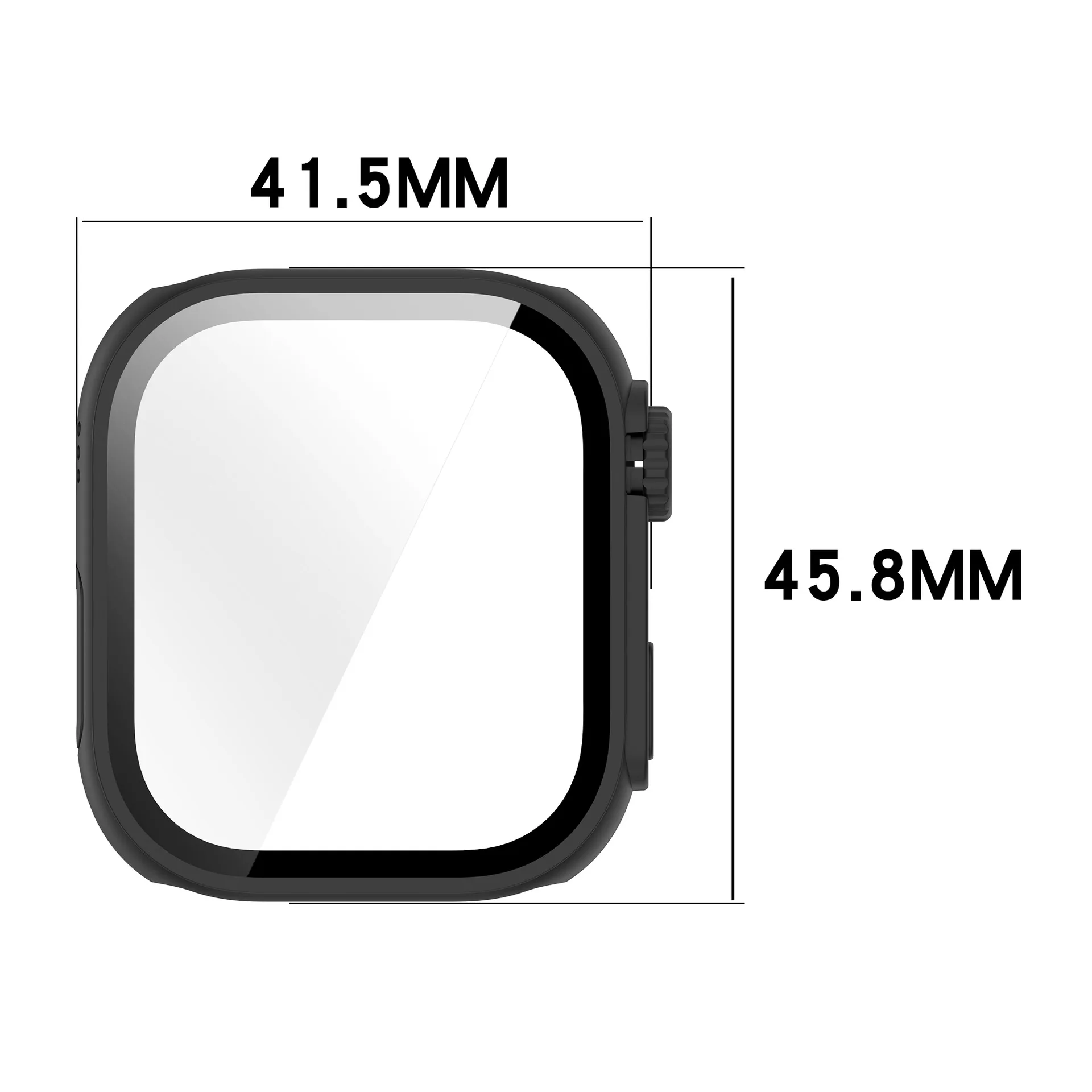 Glass+PU Case for Xiaomi Redmi Watch 6 Screen Protector Anti-scratch Film Bumper Hard Protective Cover for Redmi Watch 6 Shell image 6