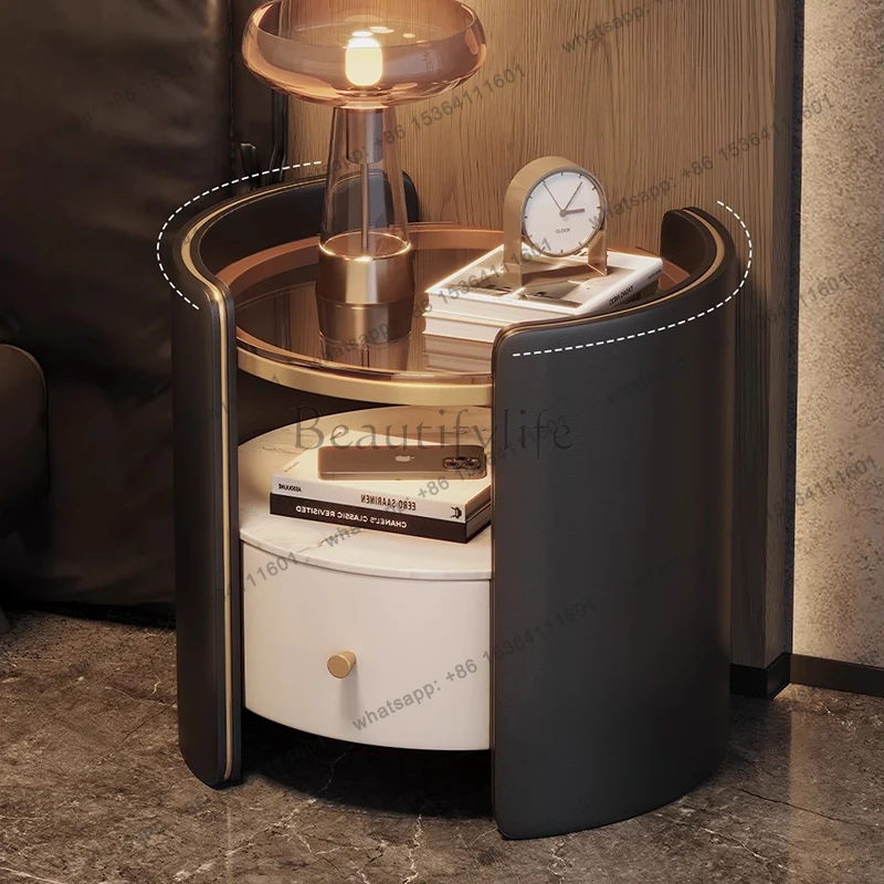 

Nordic Simple Nightstand Luxury Glam Premium Glass Nightstand Bedroom Trendy Criado Mudo Para Quarto Space Saving Furniture