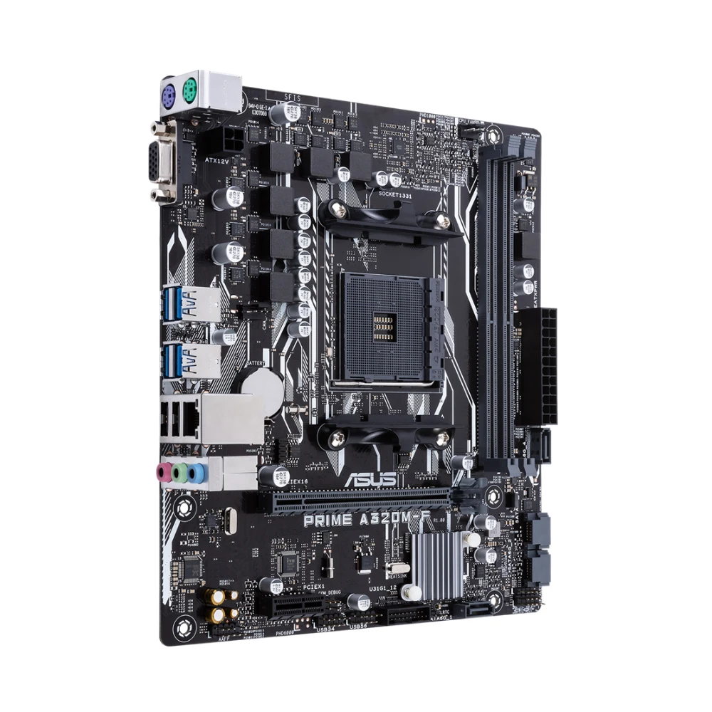 Imagem -04 - Asus-prime Placa-mãe Micro Atx Am4 Amd Chipconjunto A320 Slot de Ram Máx. 32gb Ddr4 Suporta Ryzen 3000 4000g Série 5000