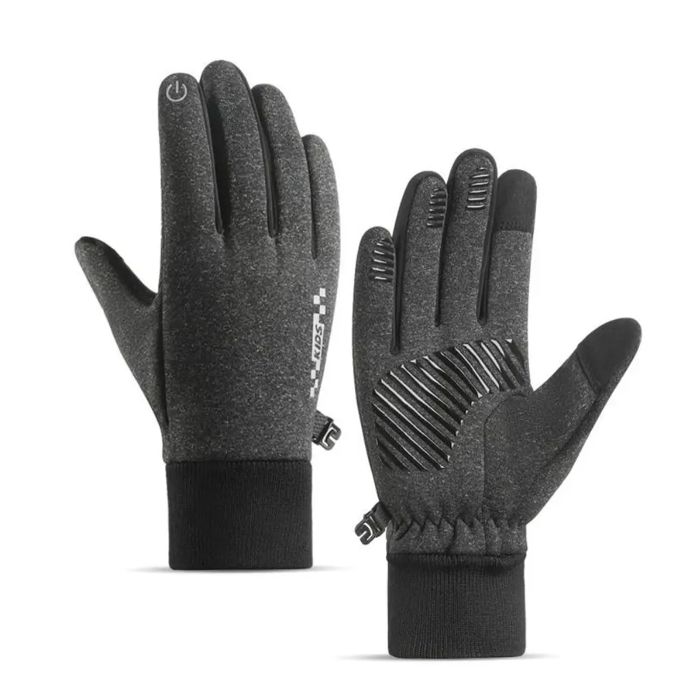 Non-slip Winter Children Bicycle Riding Gloves Full-finger Non-Slip Warm Gloves Reflect Touch Screen Bicycle Sports Mittens view 4